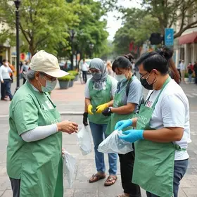 limpeza de espaços públicos