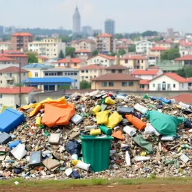 limpeza de bolsões de lixo